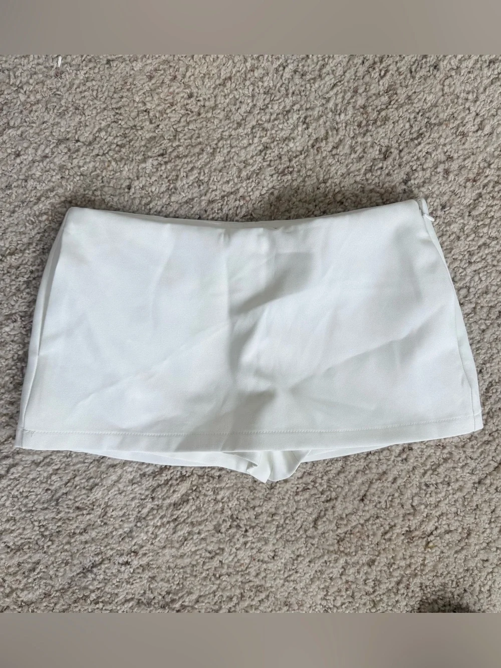 Peppermayo Mirna Micro Skort Cream Low Rise Mini Skirt Y2K Minimalist Size XS